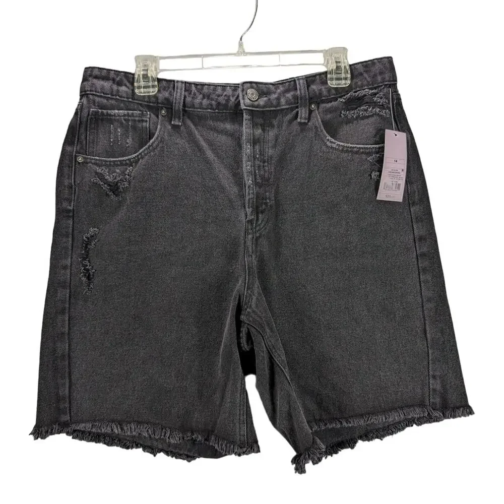 Wild Fable Womens shorts Black Wash Size 14 Cotton High Waist 32 Cotton Target